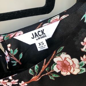 JACK by BB Dakota black and cherry blossom top.
